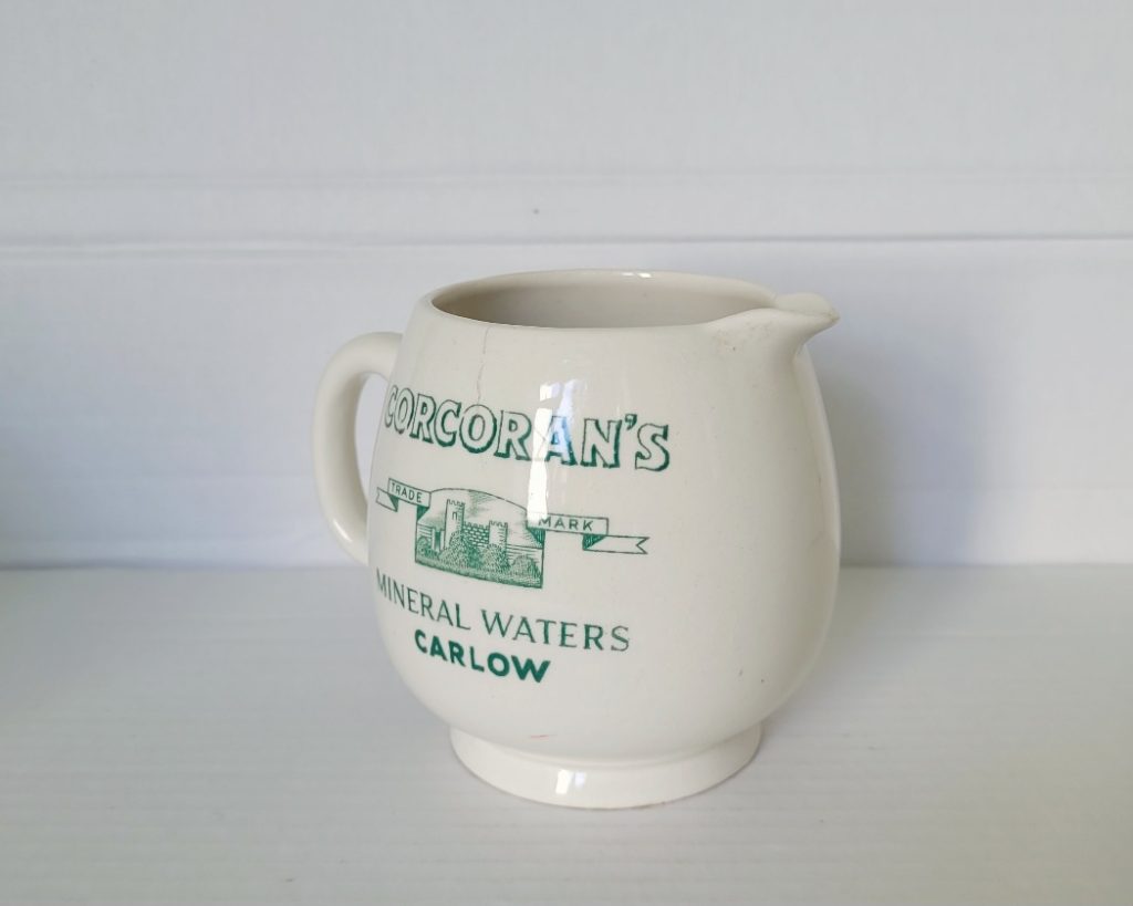 Water Jugs Made for Corcoran’s Mineral Waters by Arklow Pottery