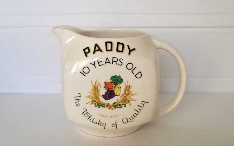 Paddy 10 Years Old Whiskey Jug – Rare 1950s Arklow Edition